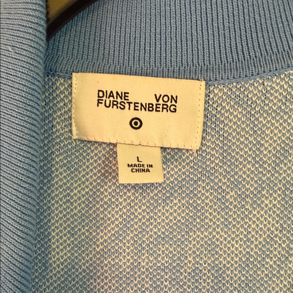 Diane Von Furstenberg Blue and White Maxi Dress - Picture 2 of 3